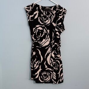 White House Black Market Black and White Floral Mini Dress
